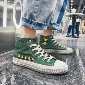 Trendy Student Style High Top Canvas Shoes - Abershoes
