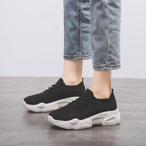 Pure Color Low Cut Mesh Breathable Sneaker Shoes - Abershoes