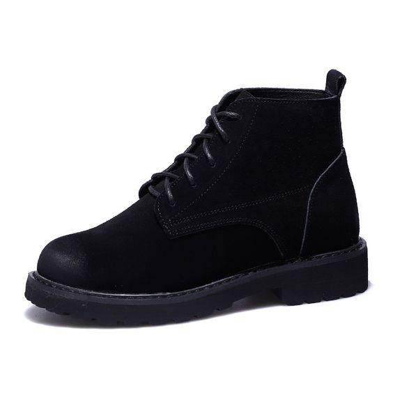 Trendy Leather Martin Booties - Abershoes