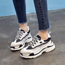 Load image into Gallery viewer, Classical Black White Block Sneaker Shoes - Abershoes