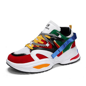 Trendy Color Design Dad Sneaker Shoes - Abershoes