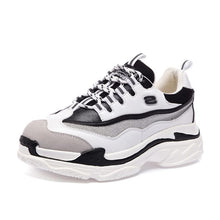 Load image into Gallery viewer, Classical Black White Block Sneaker Shoes - Abershoes