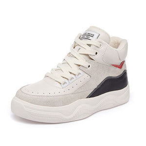 Leather High-top Sneaker Shoes - Abershoes