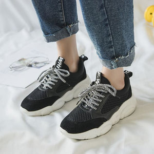 Cute Mesh Platform Dad Sneaker Shoes - Abershoes