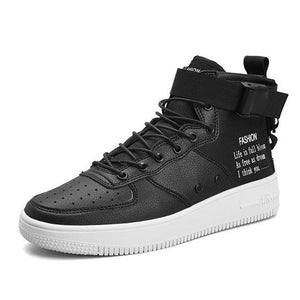 Men's Canvas Hip Hop High-top Shoes - Abershoes