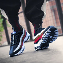 Load image into Gallery viewer, Men&#39;s Striped Color Block Sneaker Shoes - Abershoes