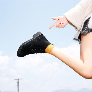 Trendy Leather Martin Booties - Abershoes